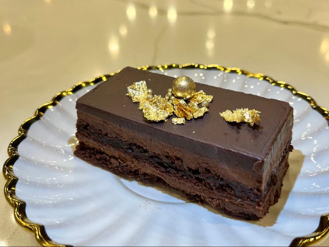 Chocolate Entremet Strips Cake
