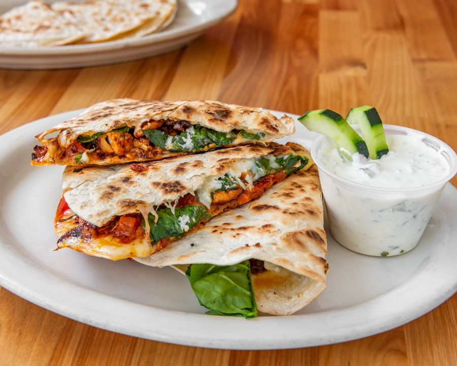 Red Chile Chicken Quesadilla