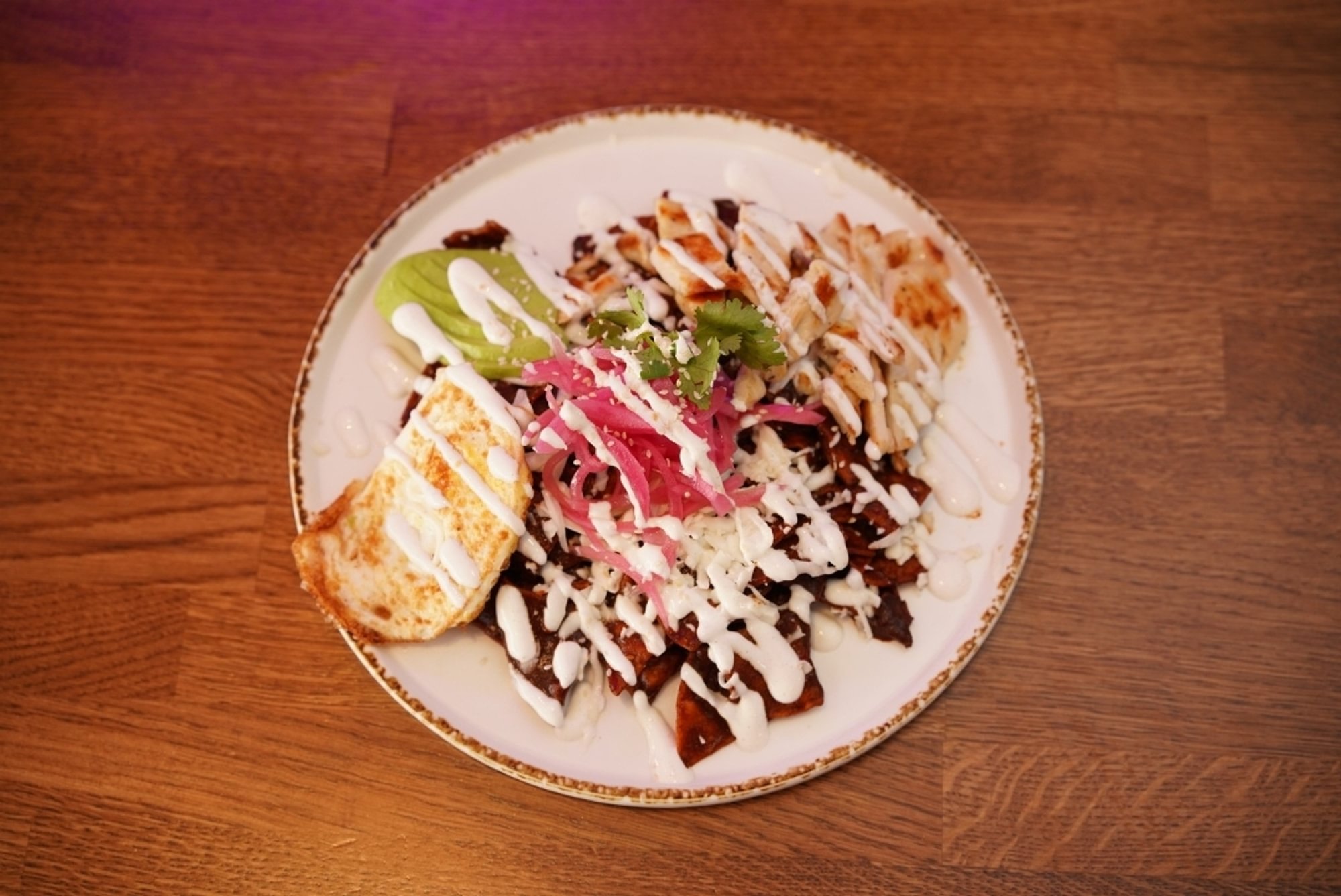 Mole chilaquiles