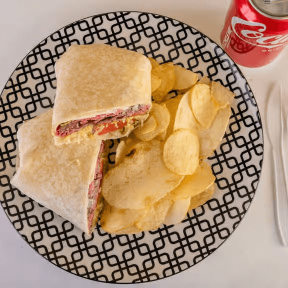 Any Wrap, Chips & Can of Soda Combo