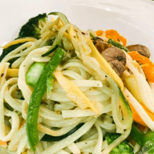 Vegetable Pasta Over Linguine