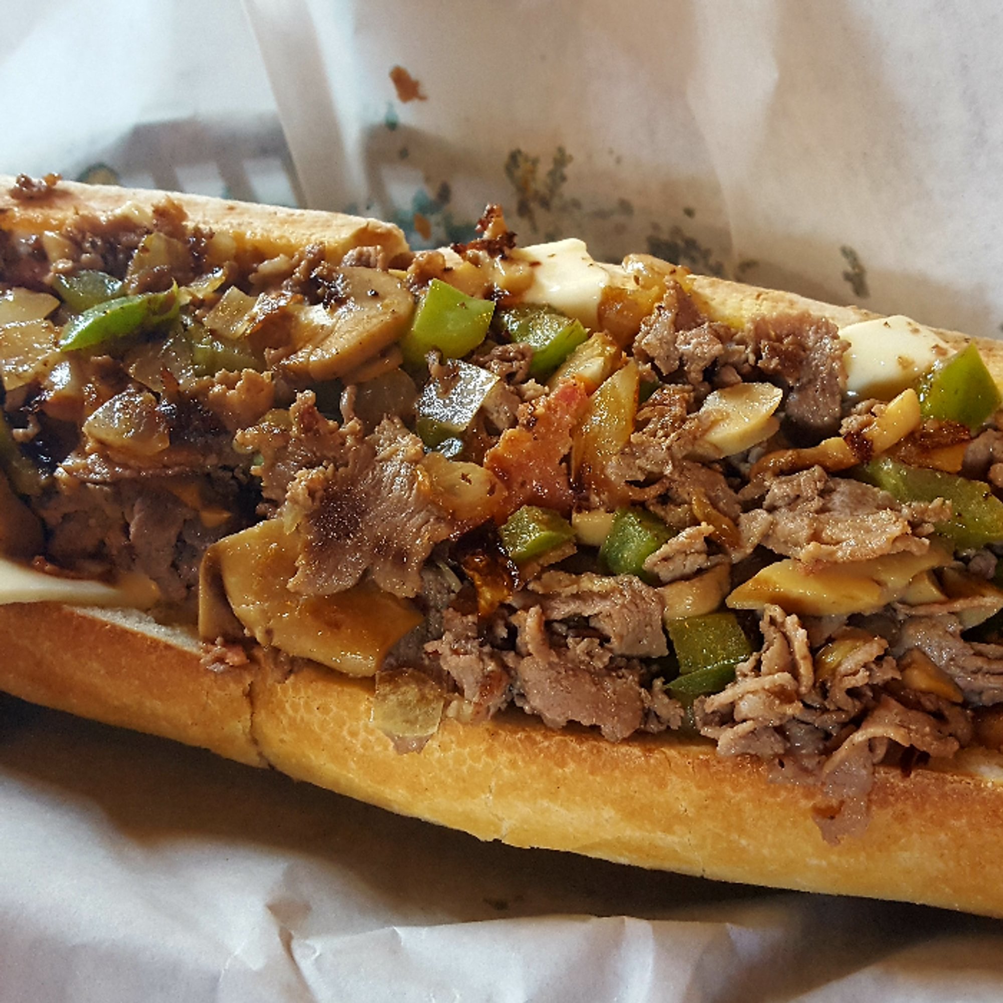 Cheesesteak with Onion, Pepper & Mushroom