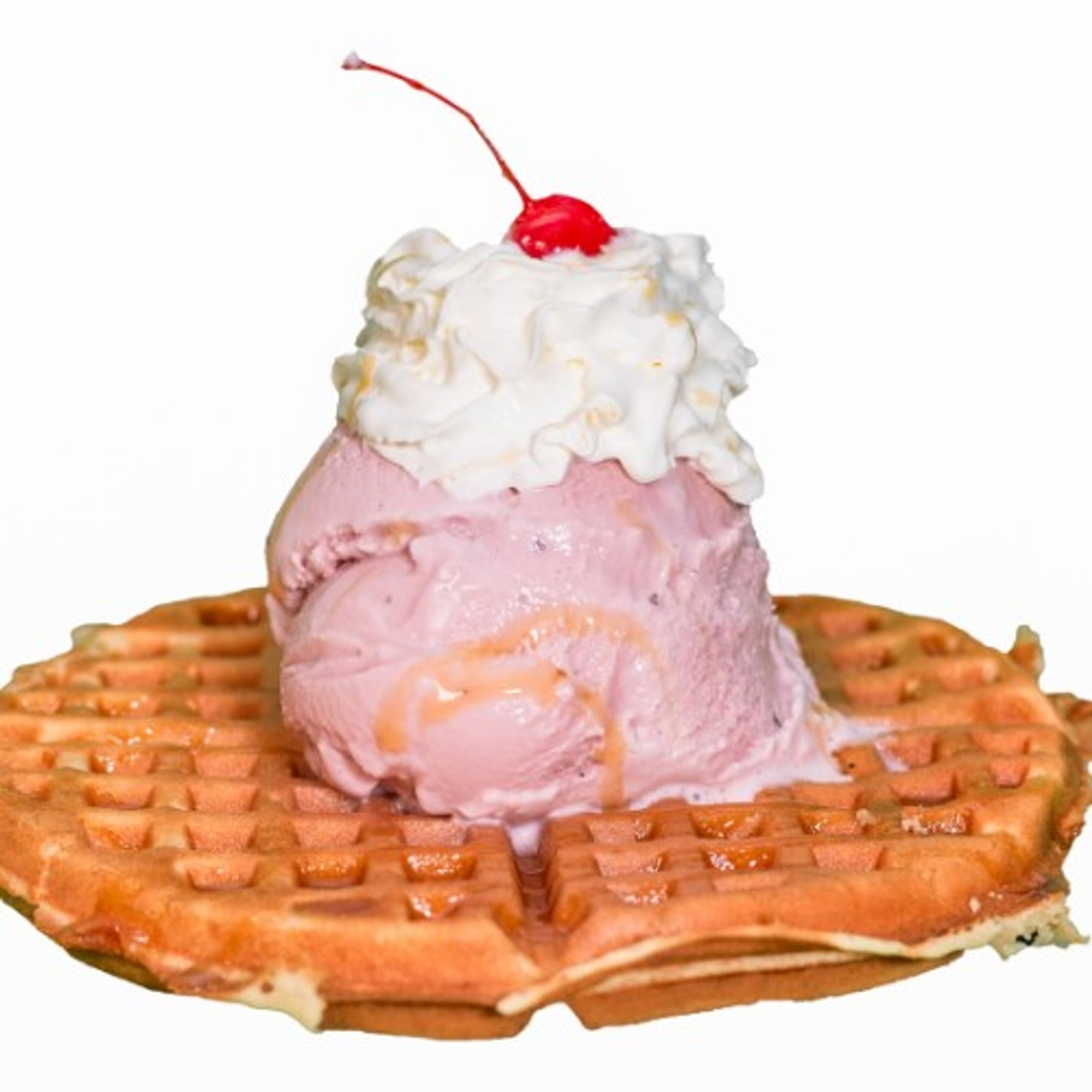 Hot Waffle W/ Ice Cream