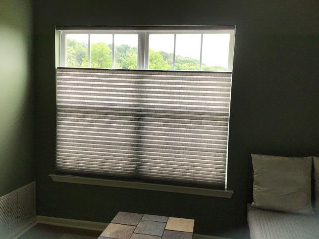 These Top-Down, Bottom-Up Cellular Shades by Budget Blinds of Phillipsburg brighten any space without sacrificing privacy at any level!