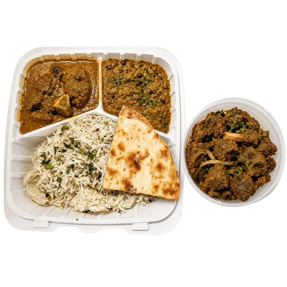 Daily Lunch Special - Non-Veg Lamb Combo With Naan
