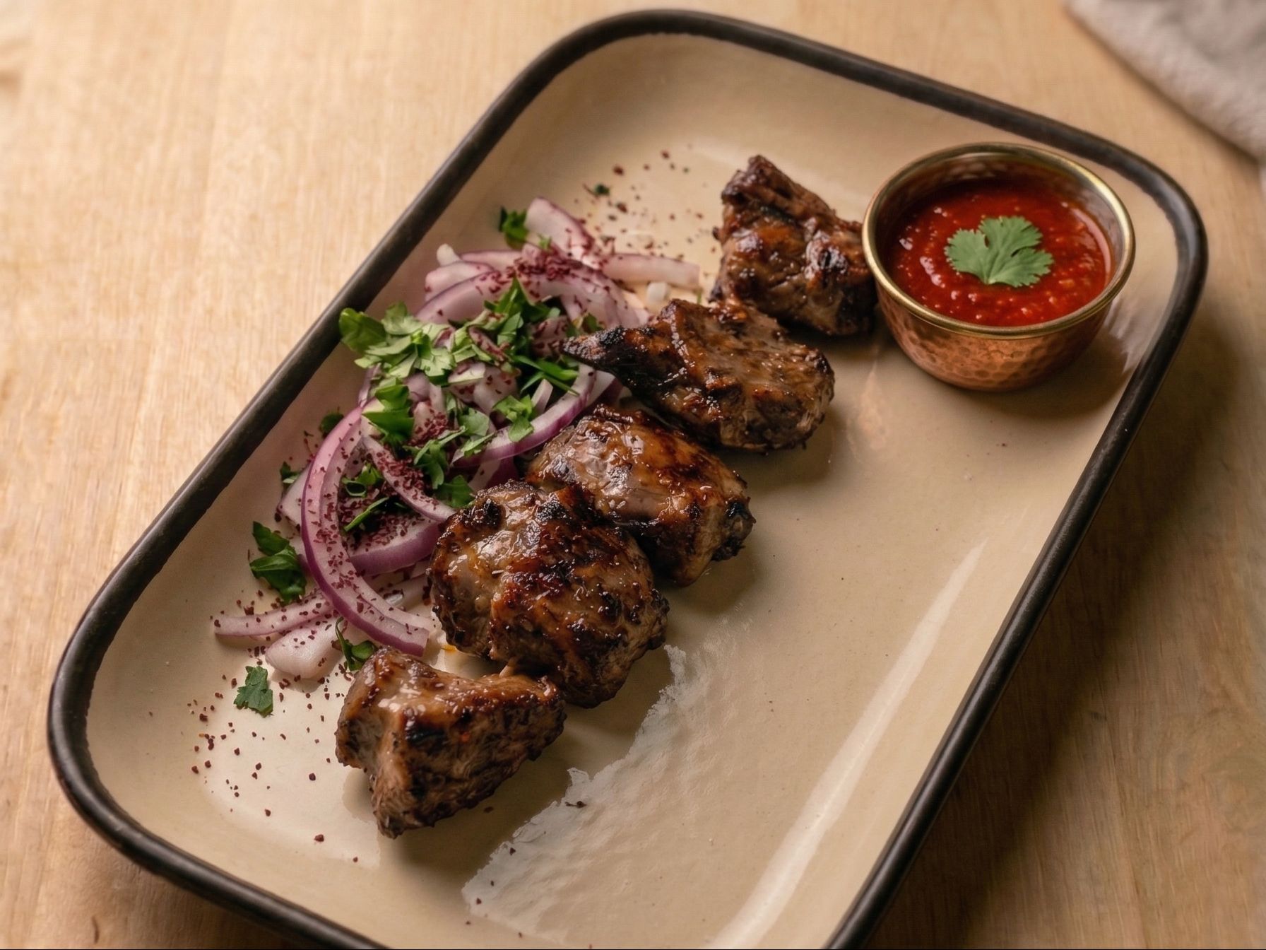 Beef kebab 1 skwr.