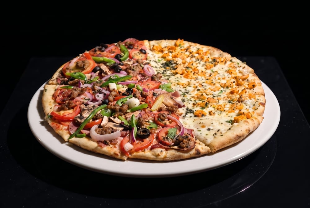 Personal 1/2 and 1/2 Pizza