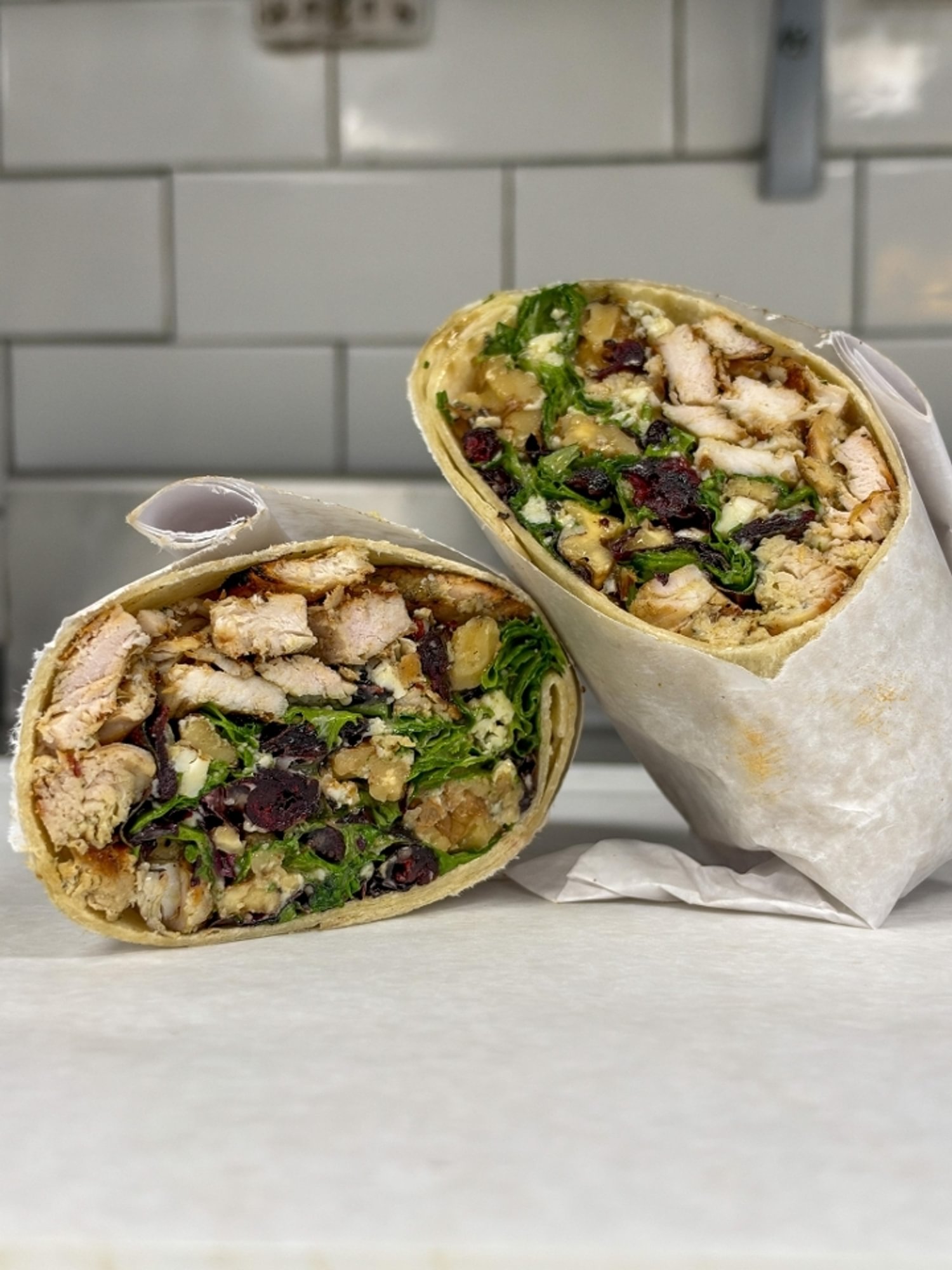Cranberry Gorgonzola chicken wrap