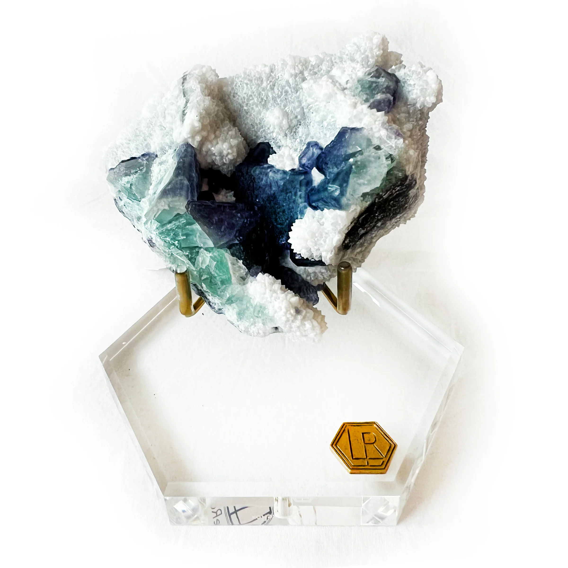 LuxeRox Tanzanite Fluorite on Quartz