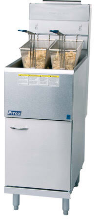 Pitco CE-35CS NAT/LP GAS Twin Basket Fryer