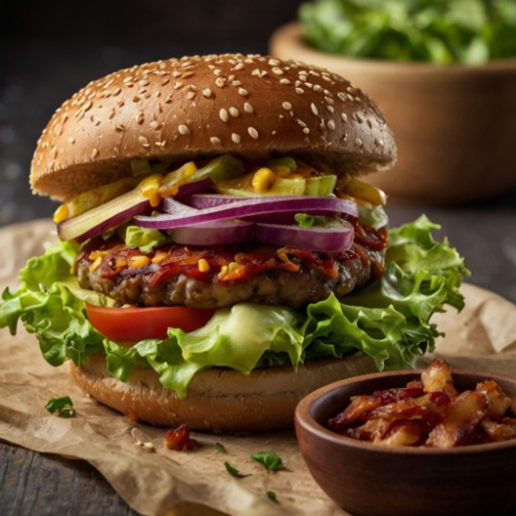 Bussin' Bacon Burger Vegan