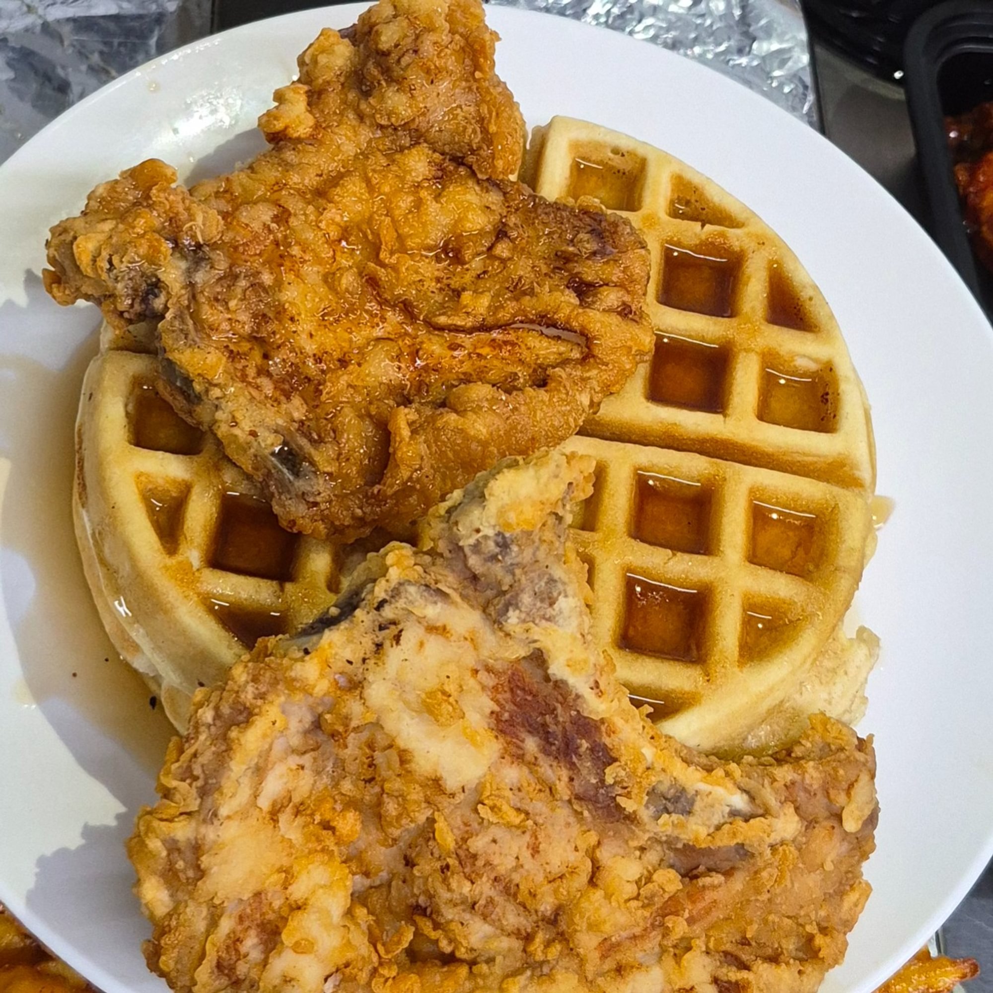 CHARLIE'S Pork Chop and Waffles 