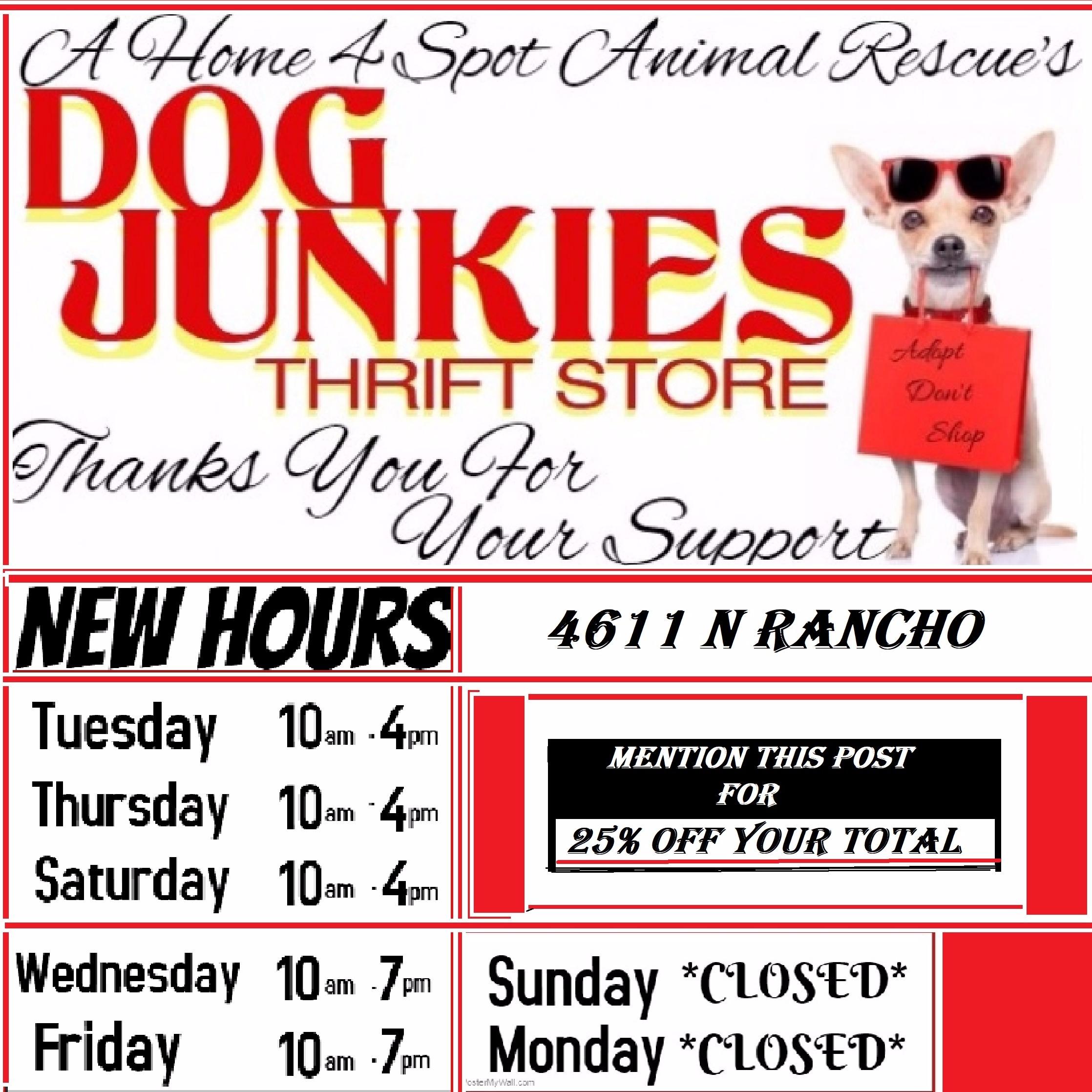 AH4S Dog Junkies Thrift Store Logo