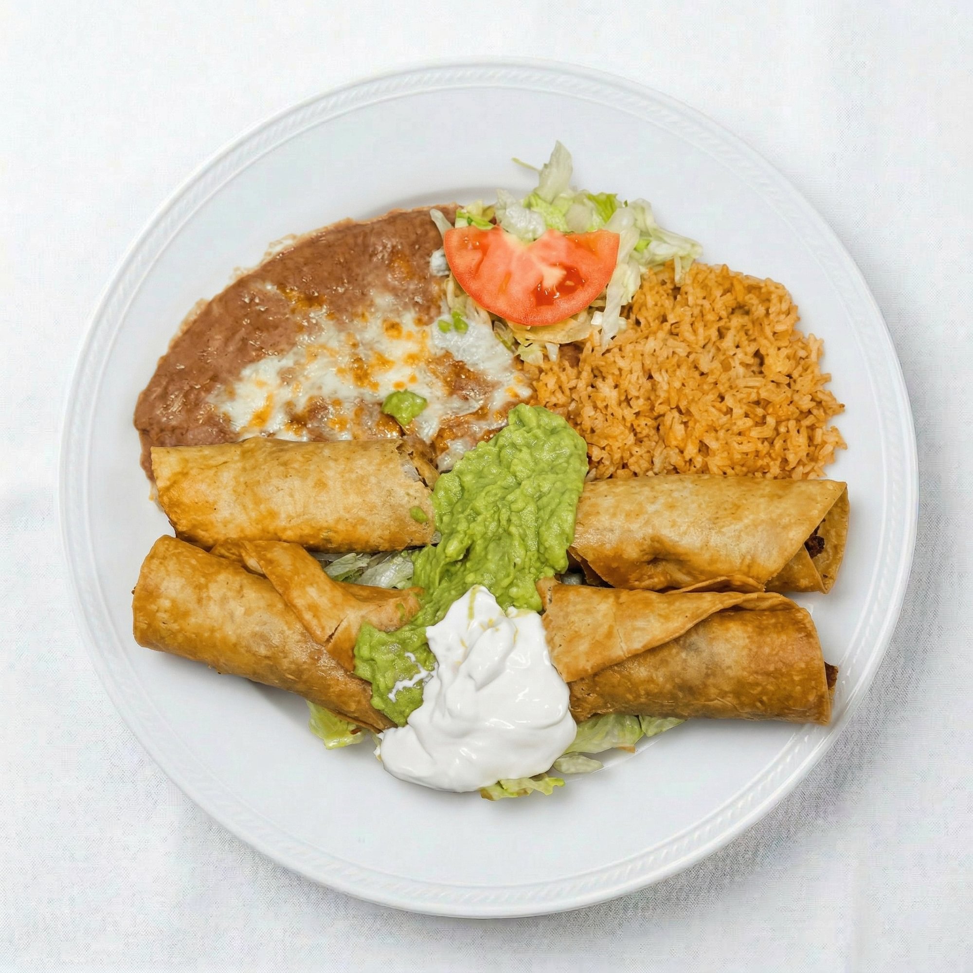 #19 2 Flautas, Beef or Chicken