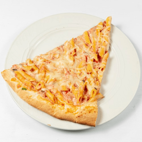 Slice Baked Ziti Pizza