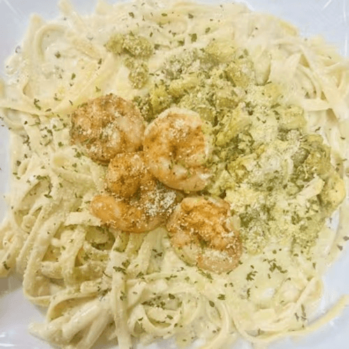 Chicken & Shrimp (3 Pieces) Fettuccine Alfredo
