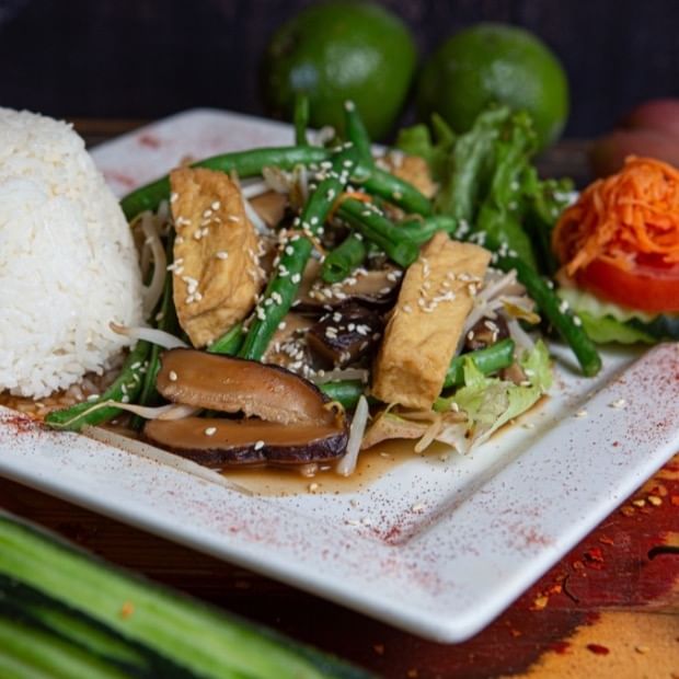 Sprouting Green Beans, Tofu