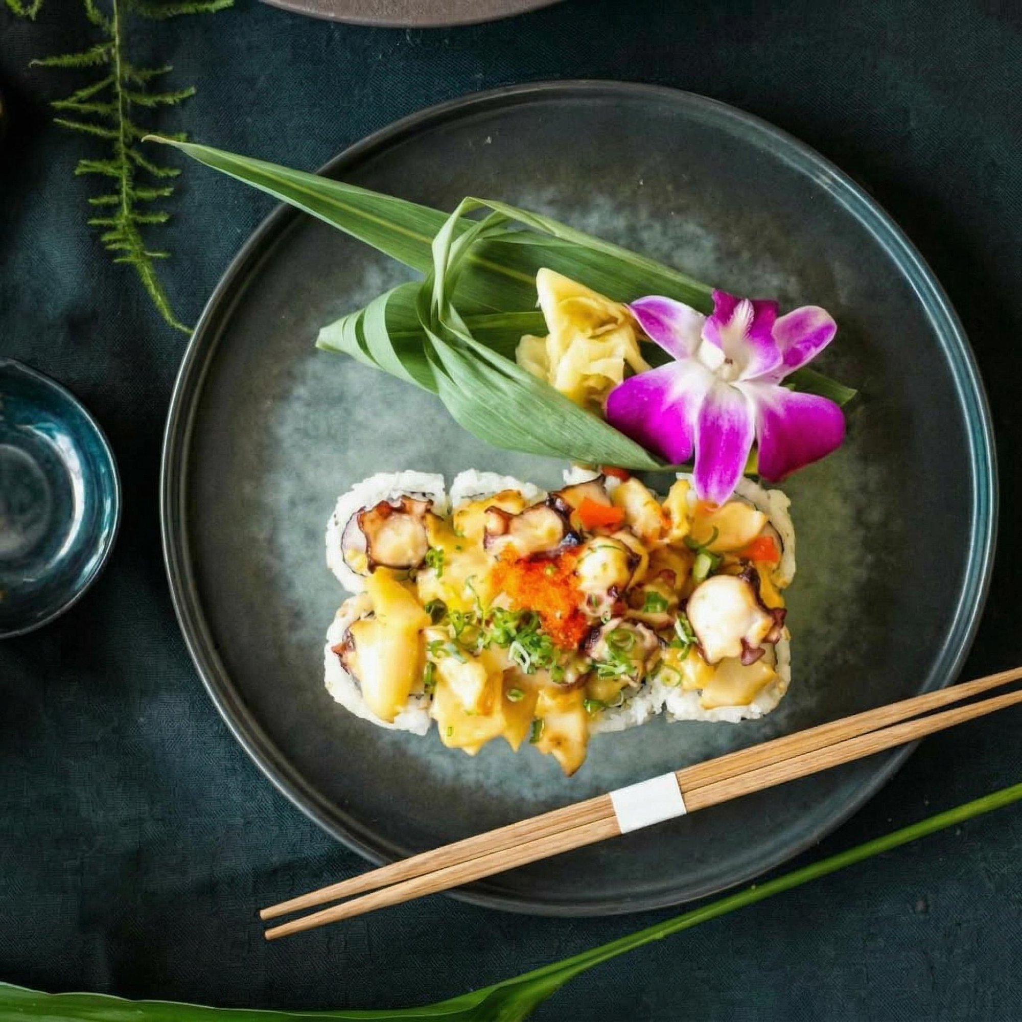 Spicy Conch Octopus Volcano Roll