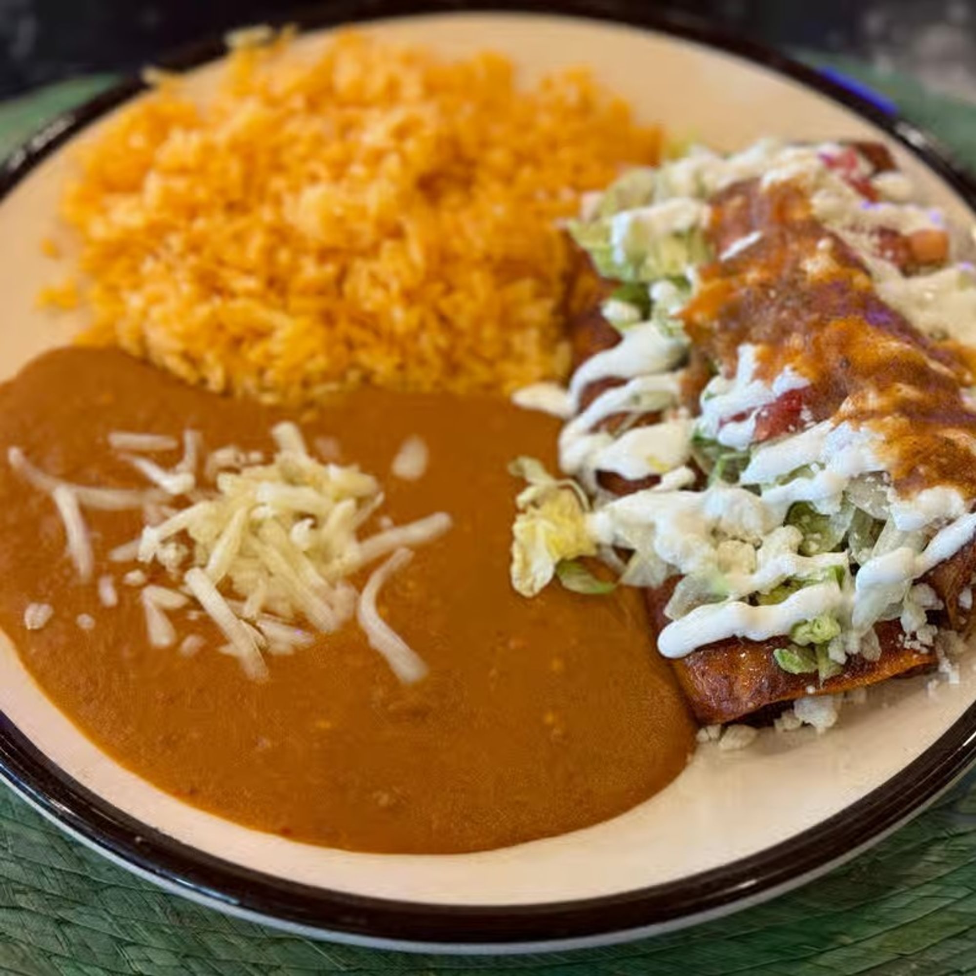 Lunch Enchiladas Rojas