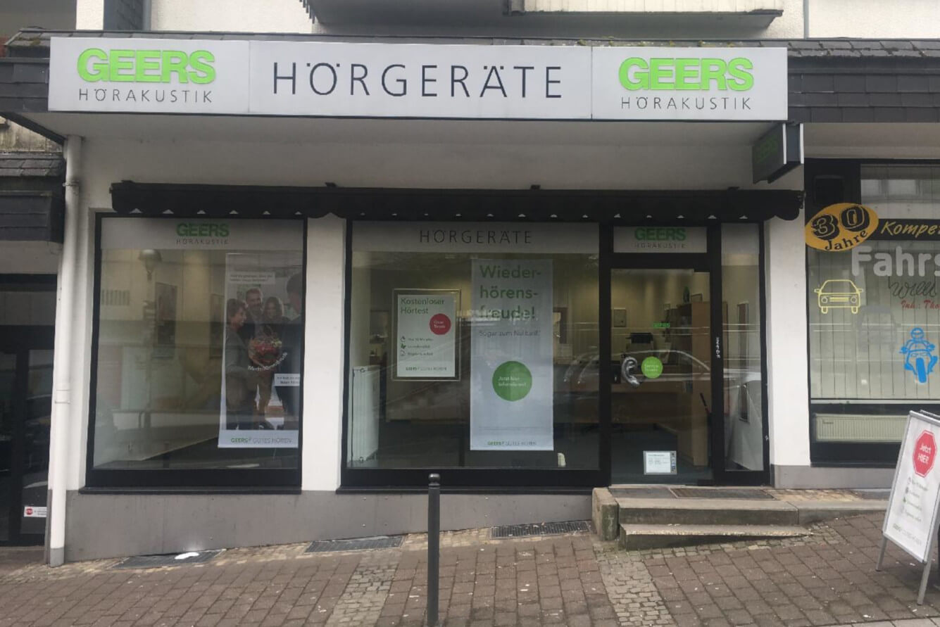 Außenaufnahme vom GEERS Fachgeschäft