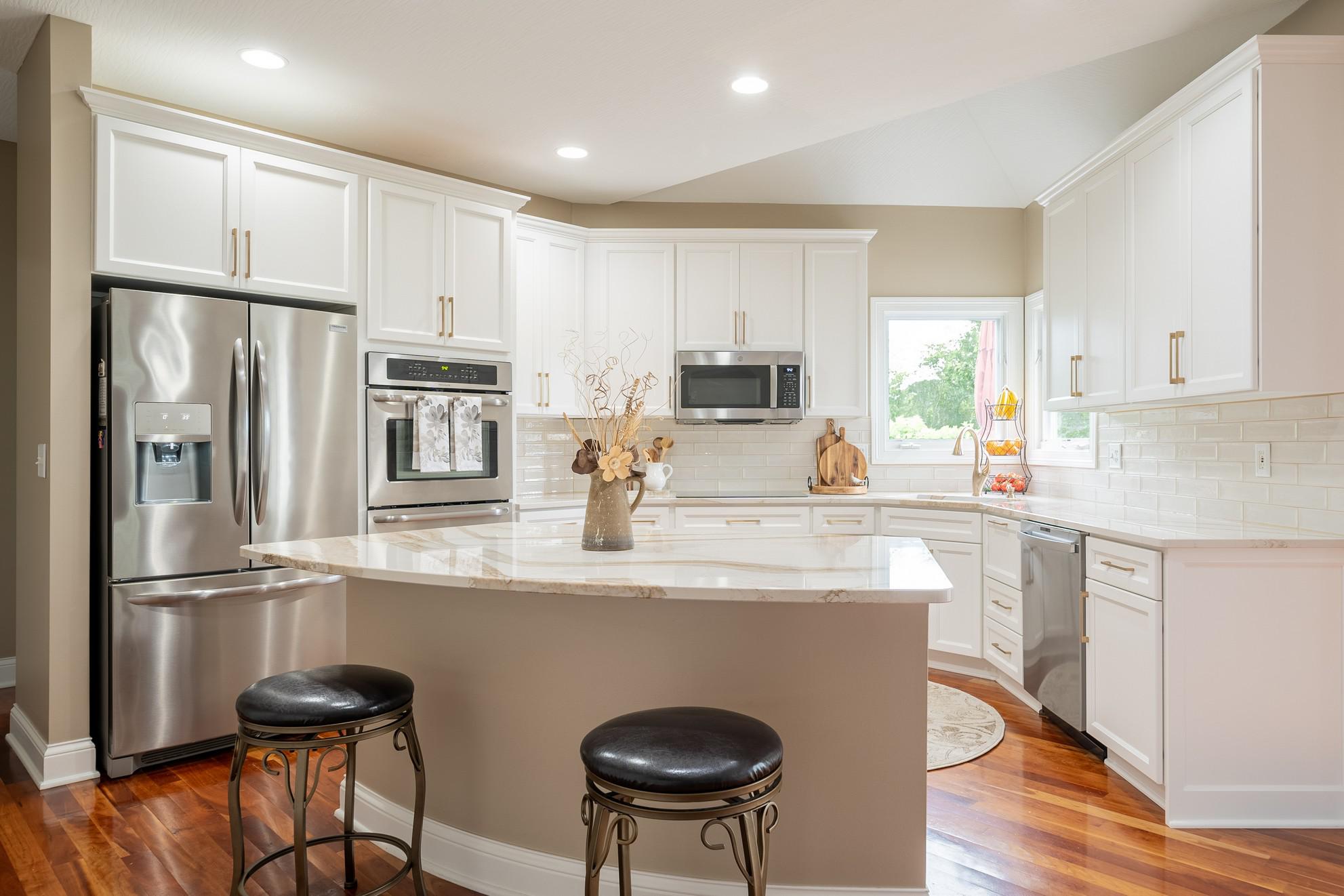 Kitchen Cabinet Reface & New Cambria Counters Galena Ohio