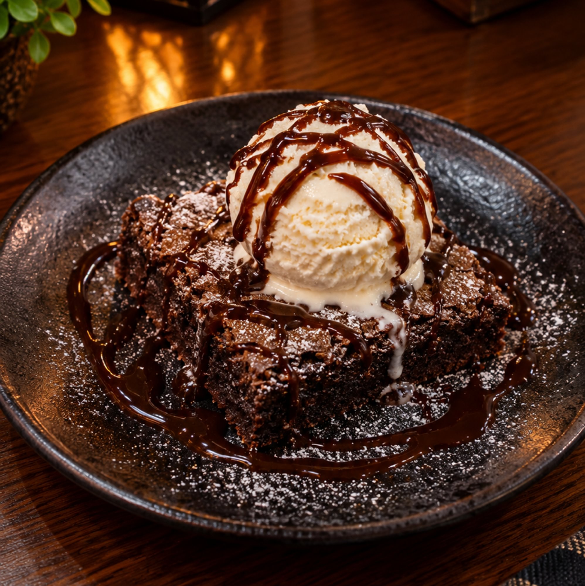 Chocolate Brownie W/Vanilla