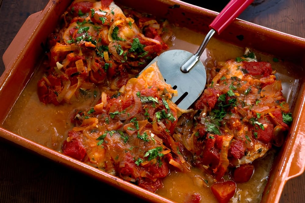Pollack Steak Fish in Sauce