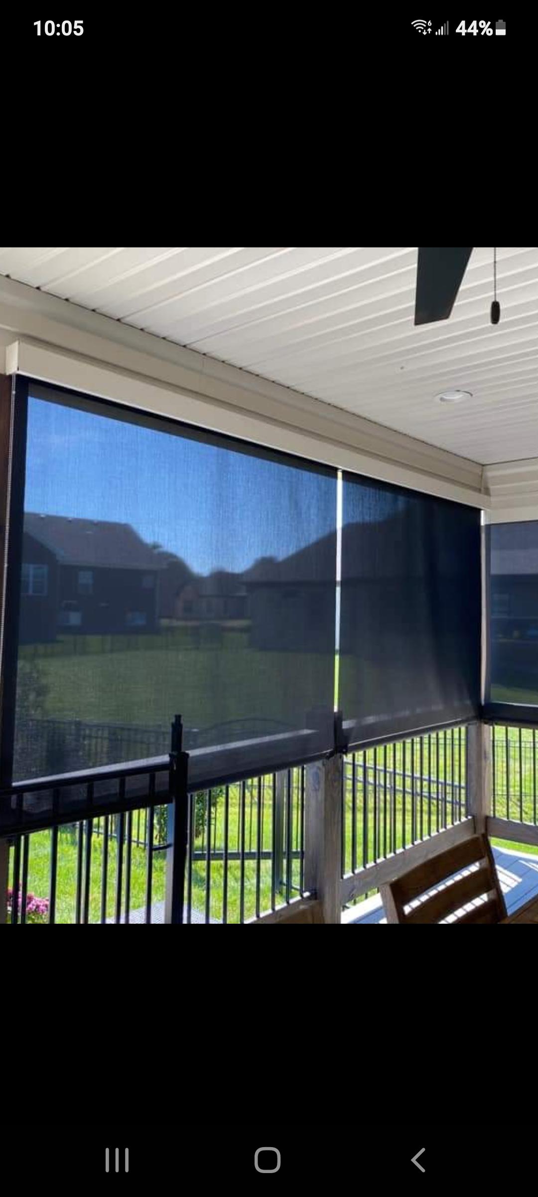 Out Side Roller shades installed in NewPort, NJ