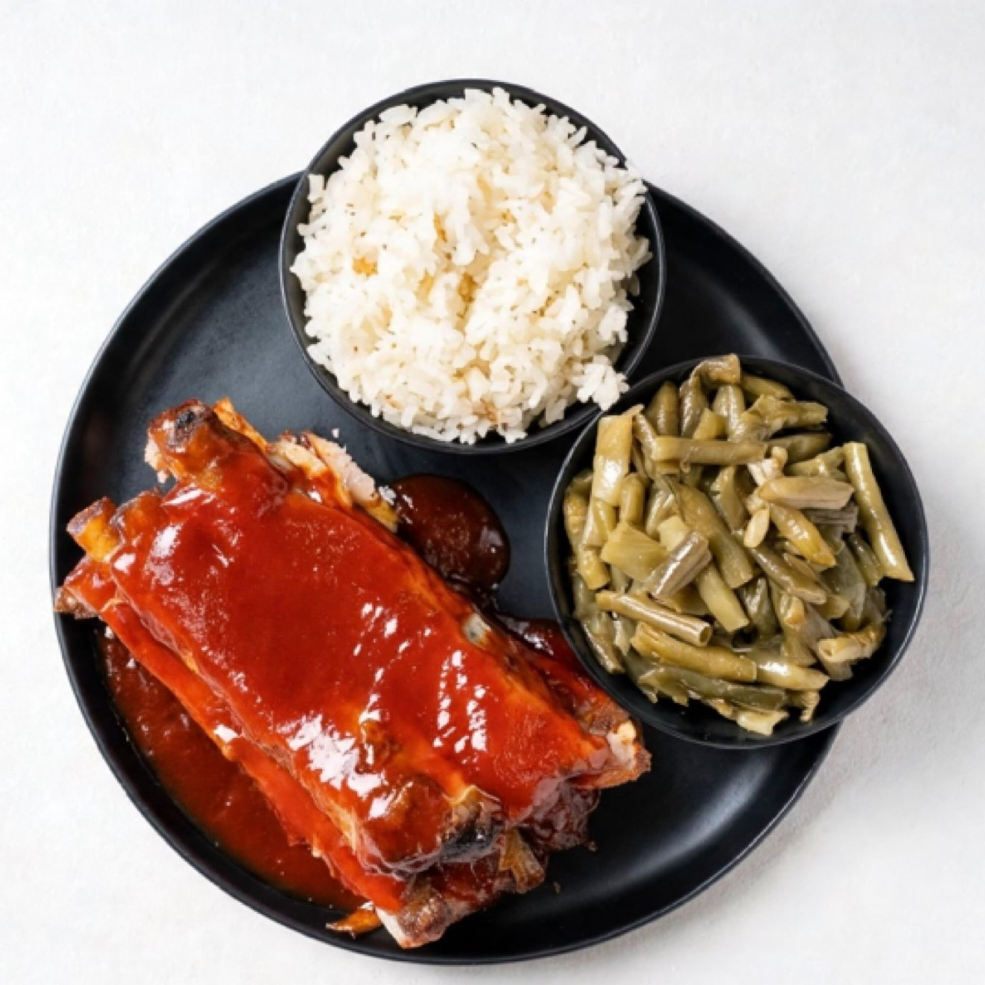 Pork Ribs Dinner Plate