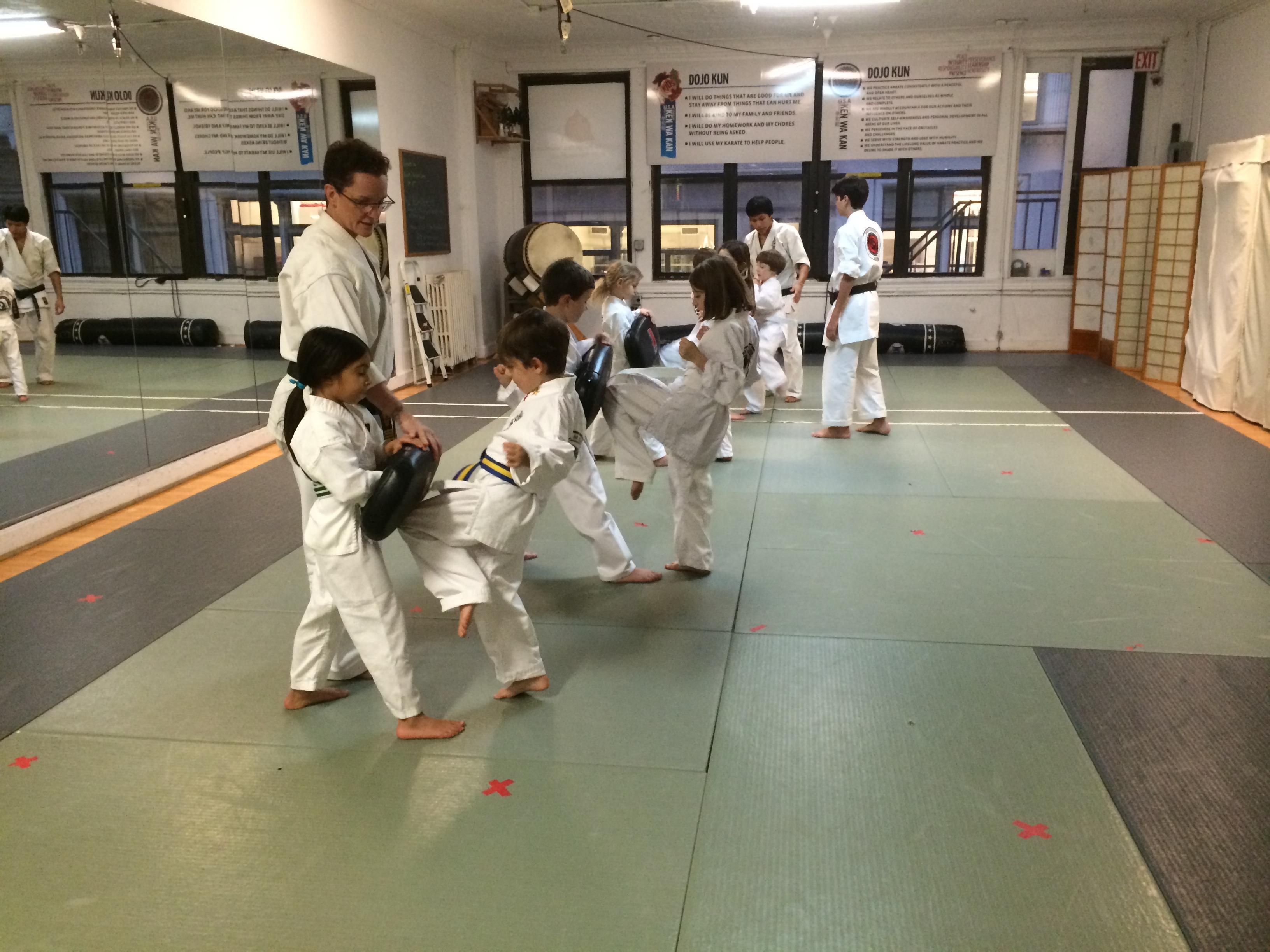 Instructors and Shihan support kids to train together! 