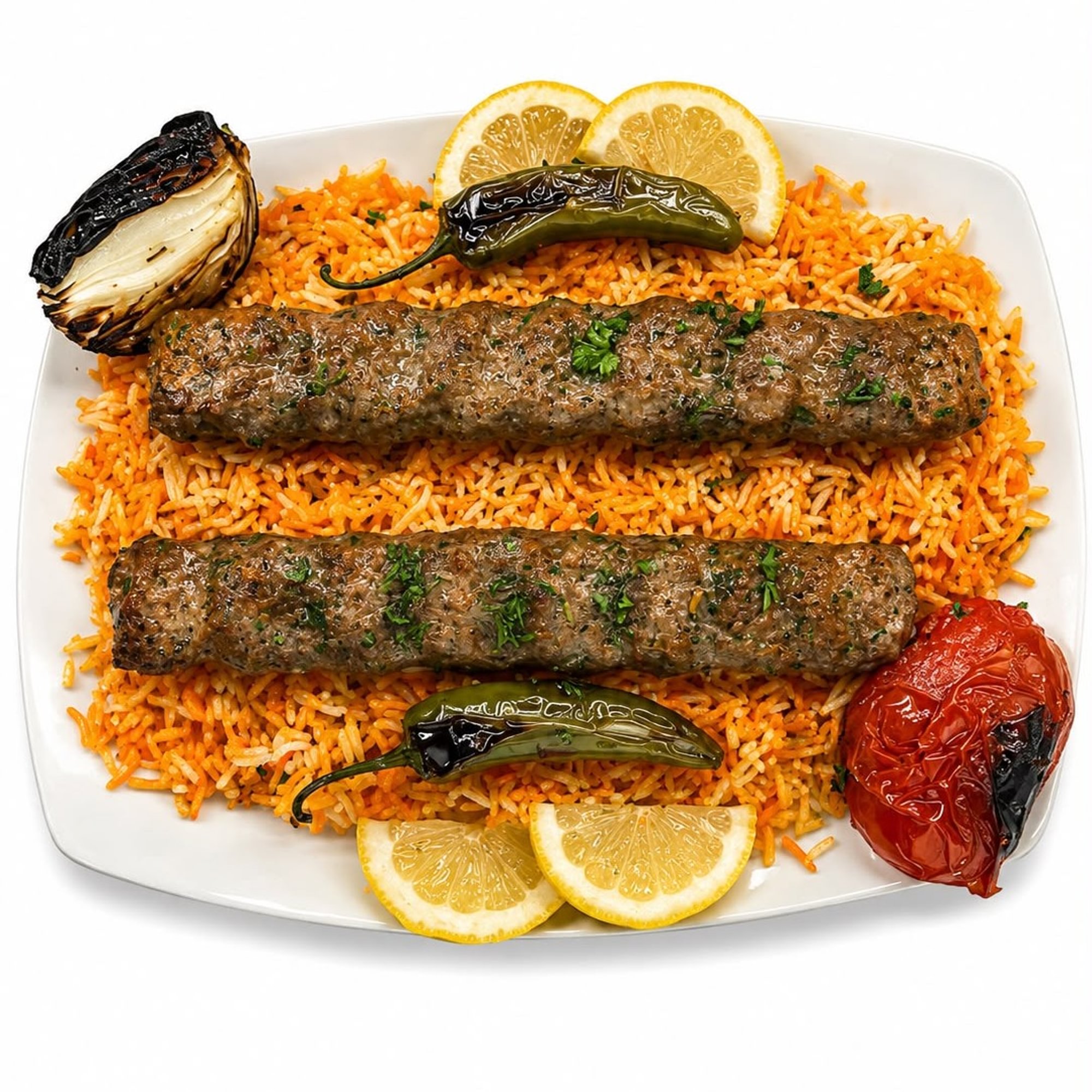 Kefta Kabob Platter2 Skewers