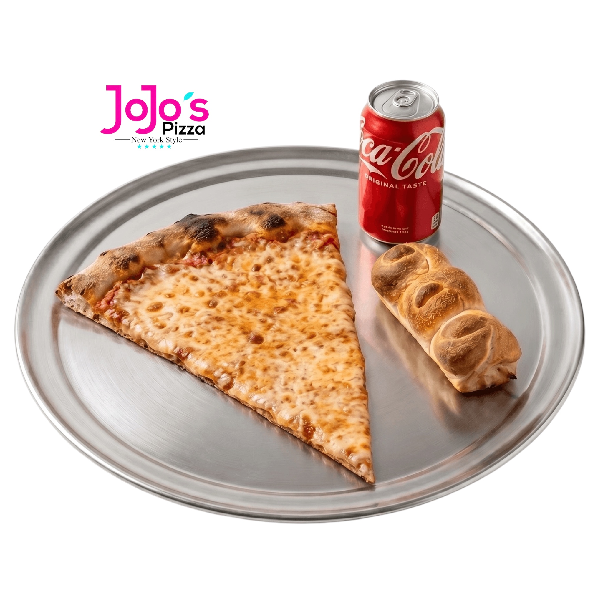 1 NY Cheese Slice 3 Rolls & Can of Soda