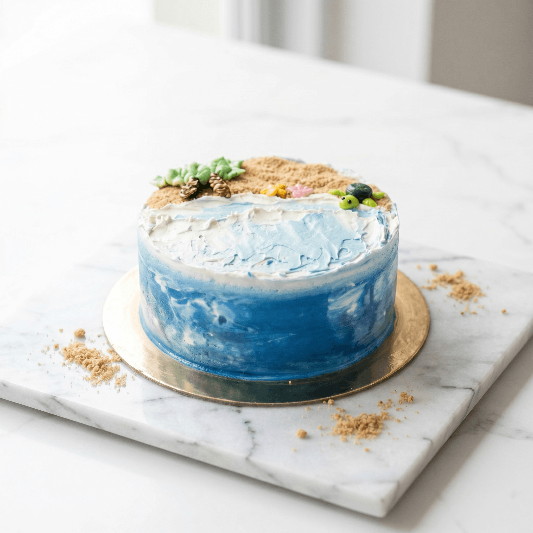 Summer Beach Wave Chocolate Mousse Cake