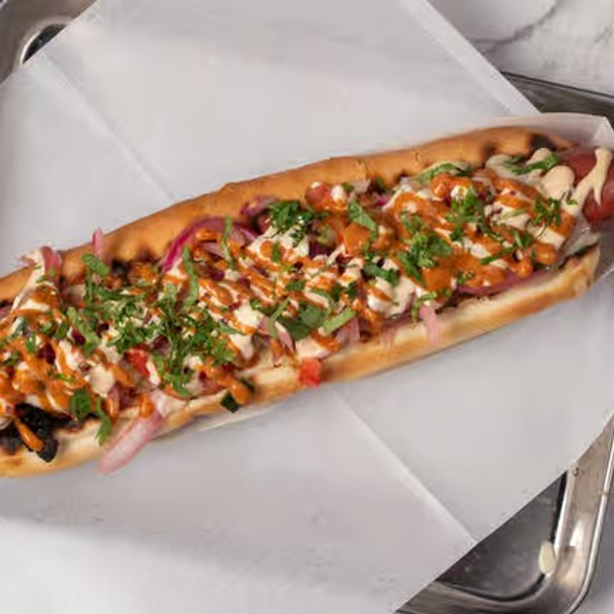 Foot Long Sonoran Hot Dog