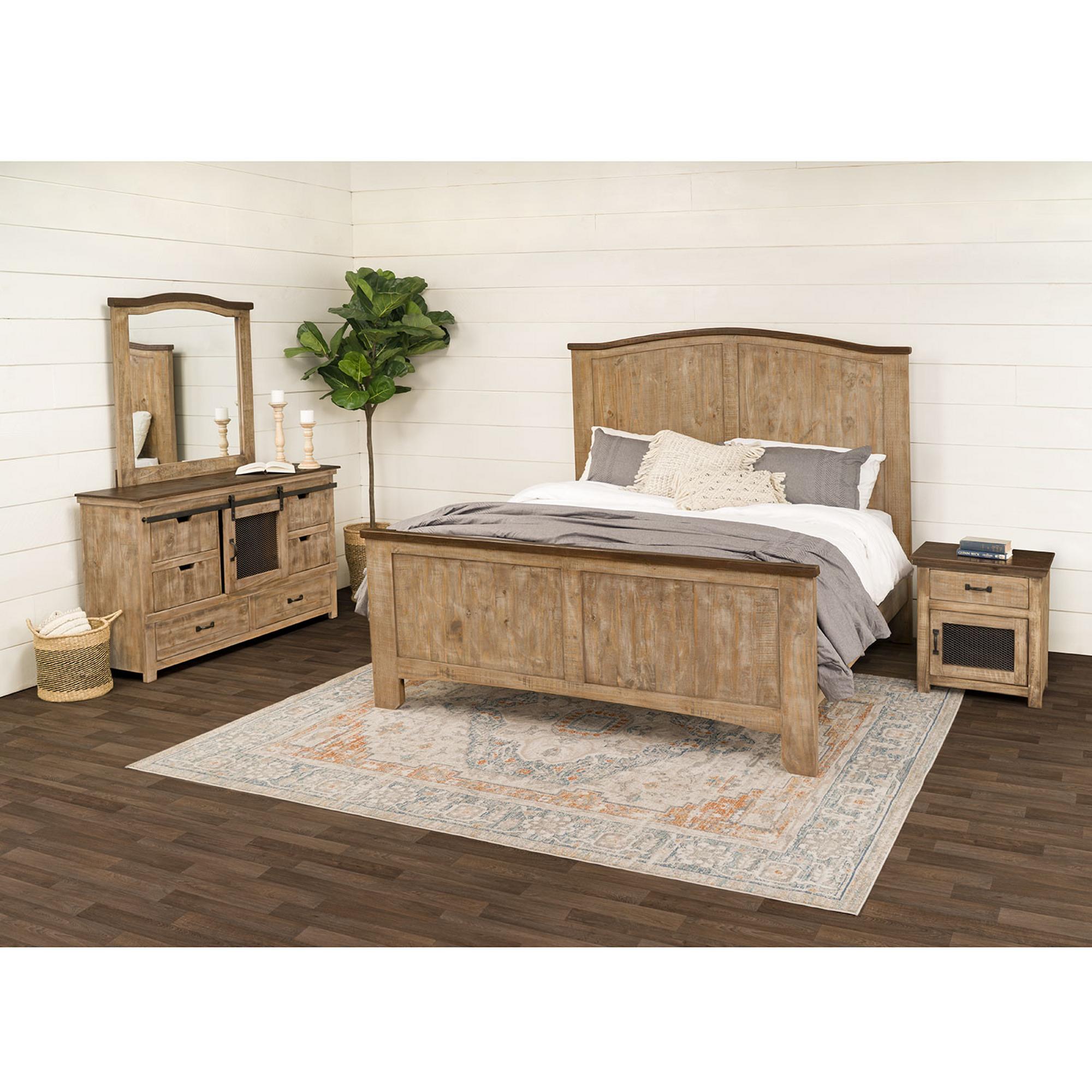 Queen Wind Creek Bed w/Dresser, Mirror, Nightstand