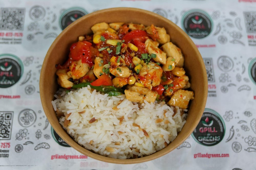 Sweet Chili Chicken with Rice
