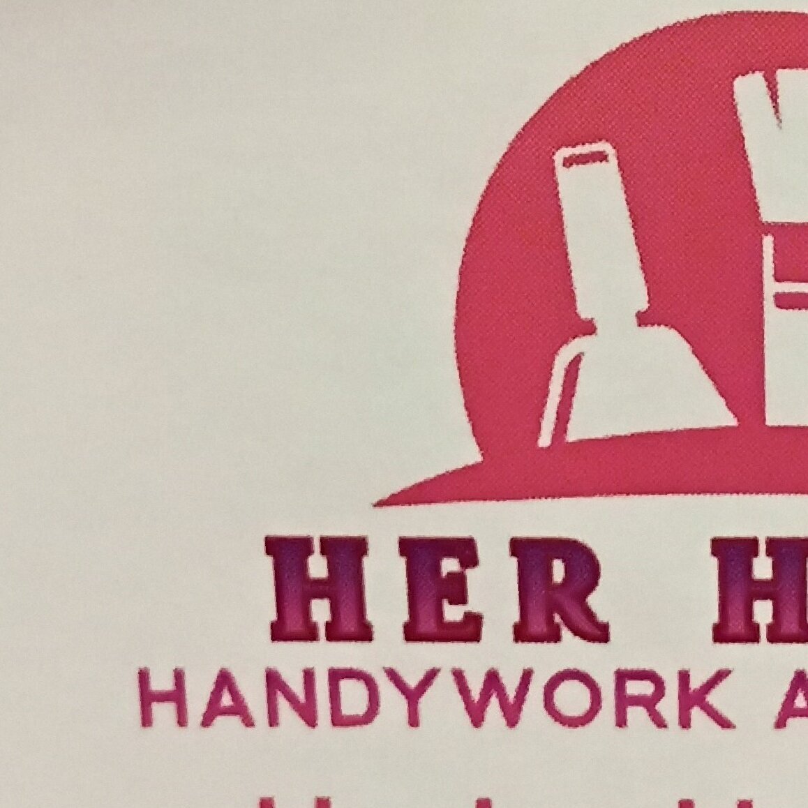 Her hands handiwork and painting Logo