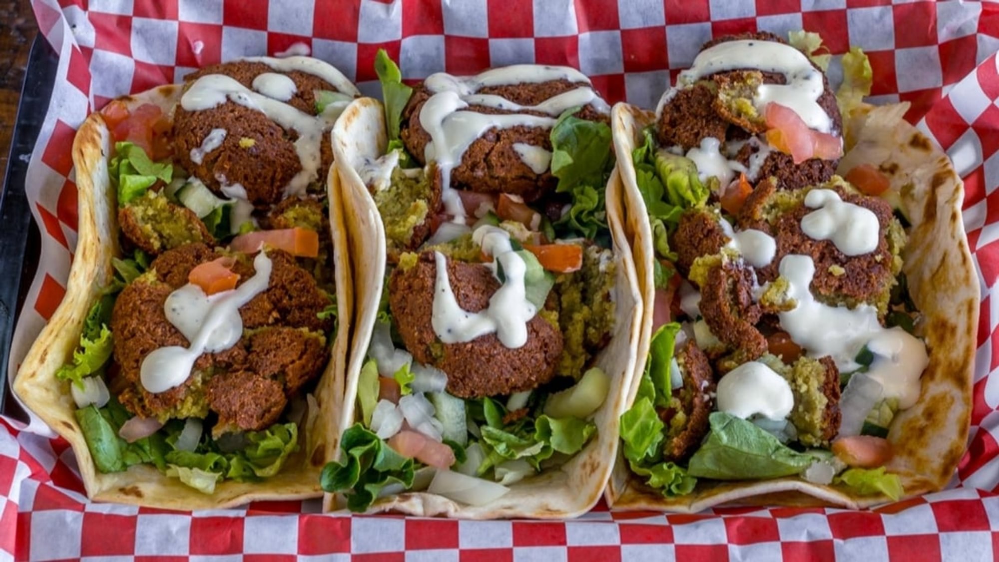 Three Falafel Tacos