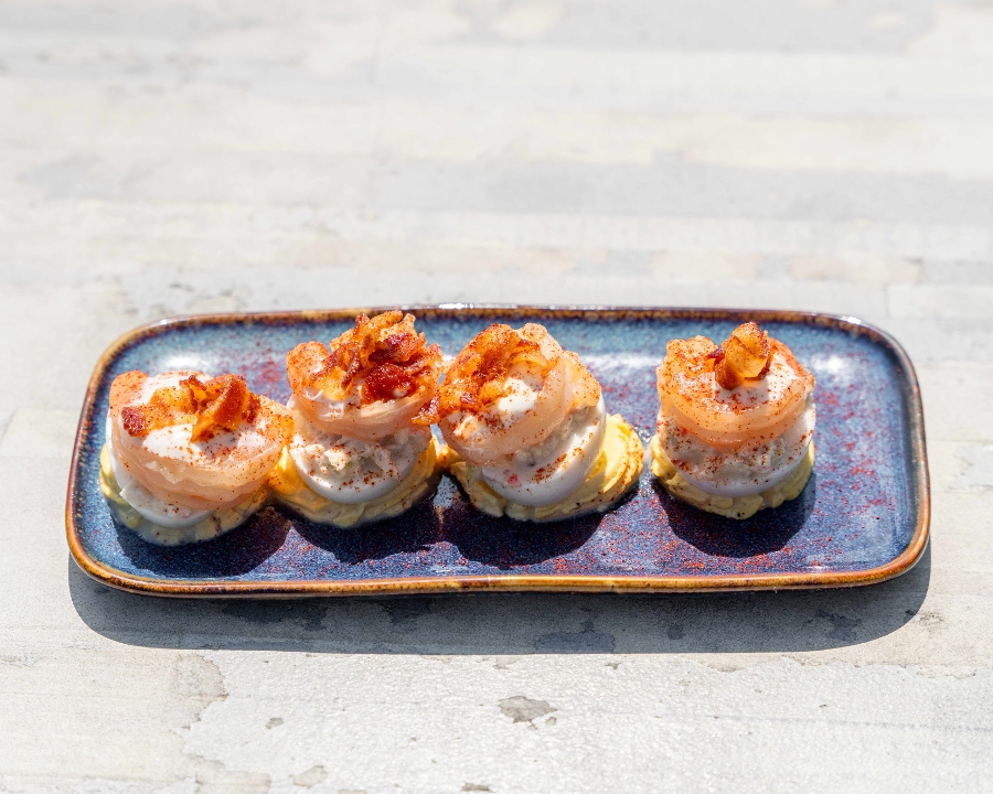 Crabby Deviled Eggs