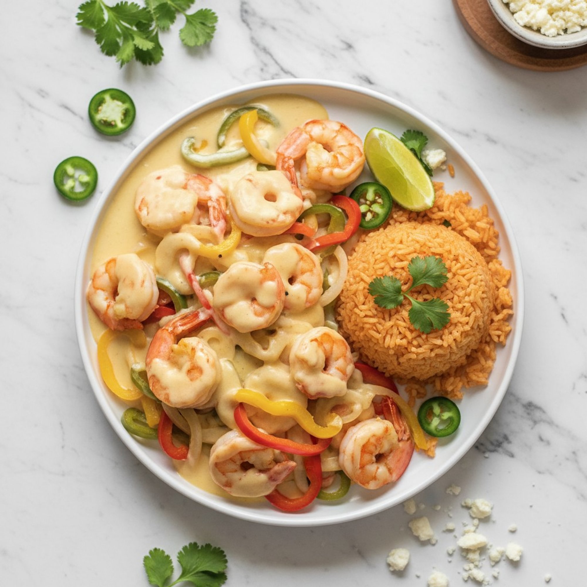 Camarones Con Queso