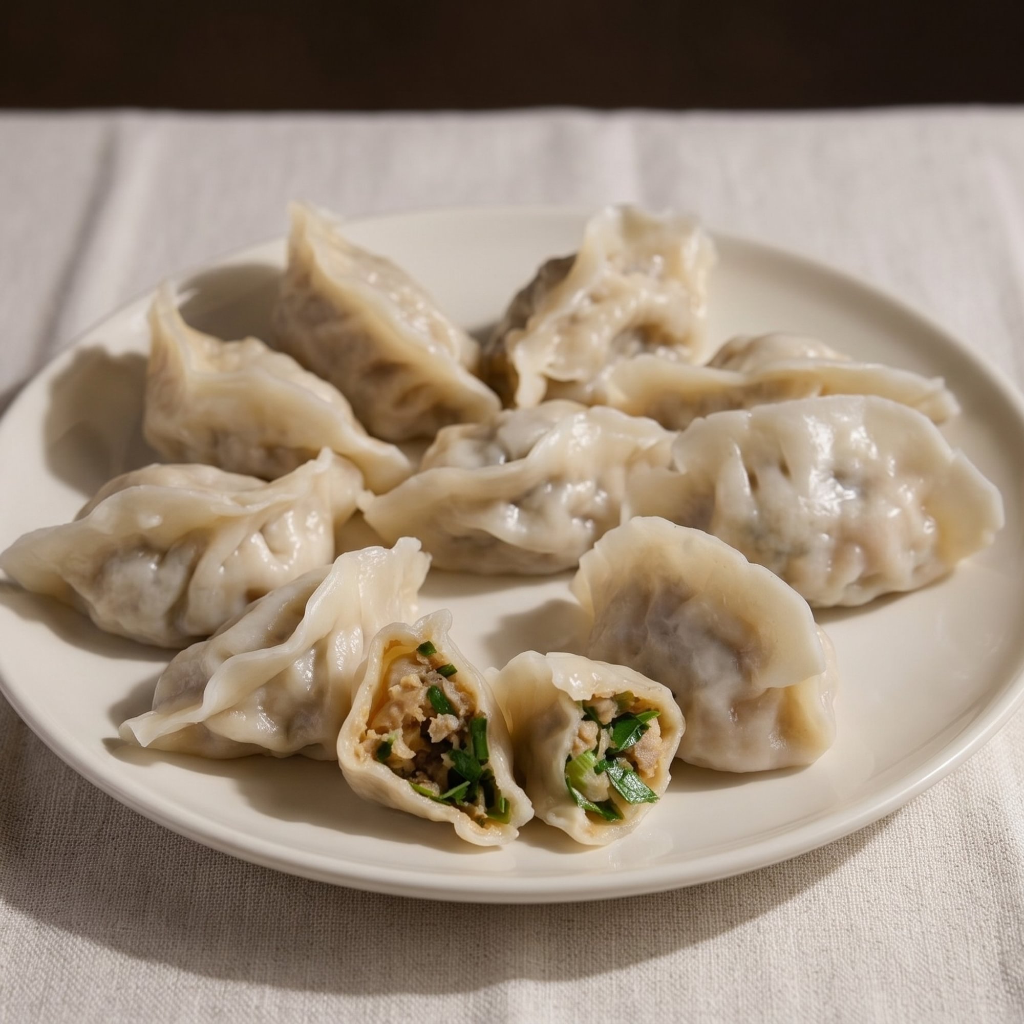 Shrimp, Pork & Chives Dumplings / 虾仁猪肉韭菜饺子