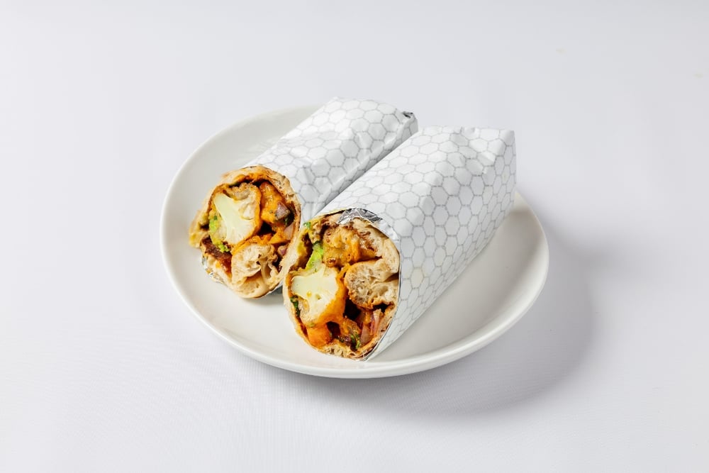 Crispy Cauliflower Naan Wrap