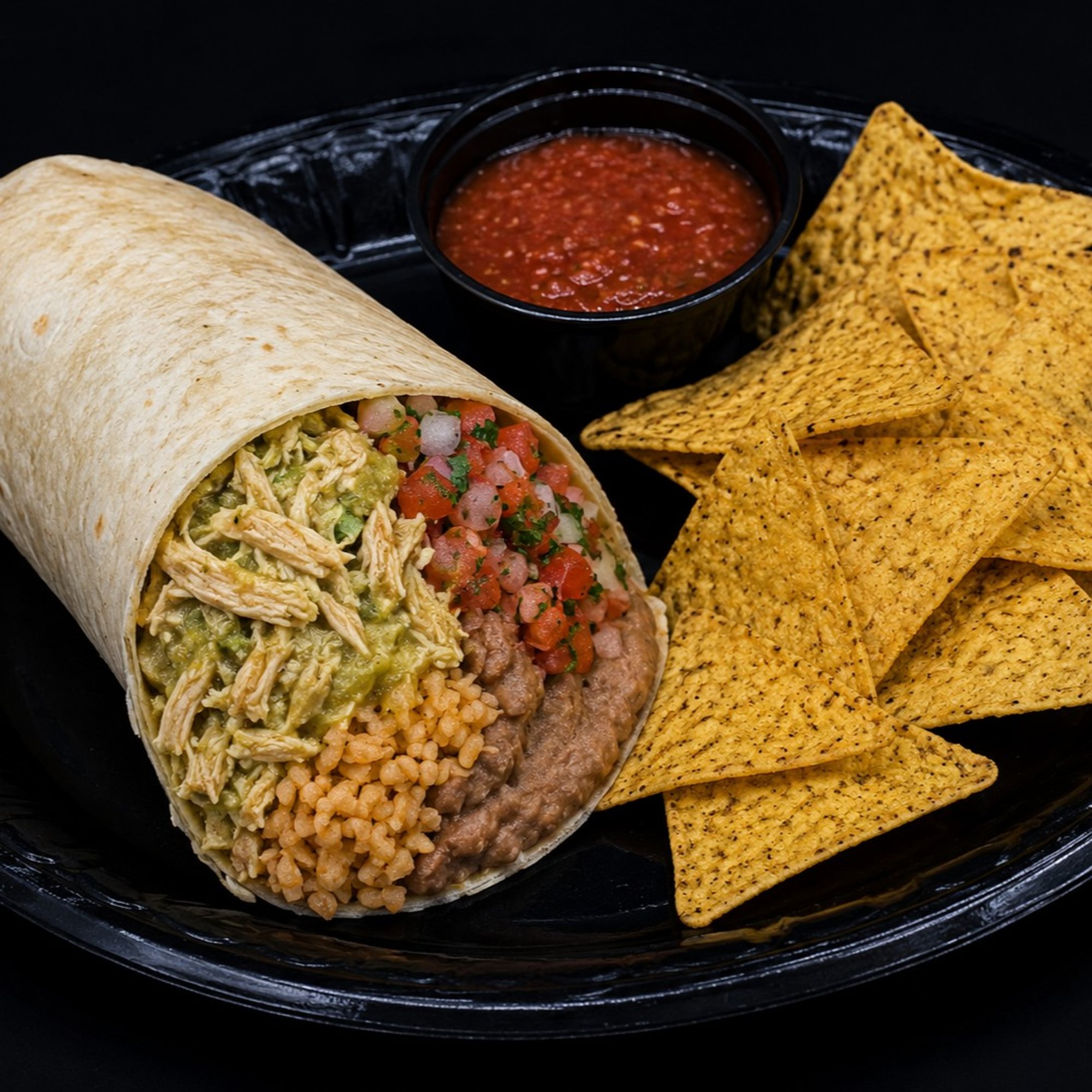 Shredded Chicken Burrito