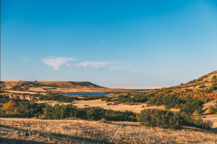 Toll Brothers at The Canyons has views of the Reuter-Hess Reservoir