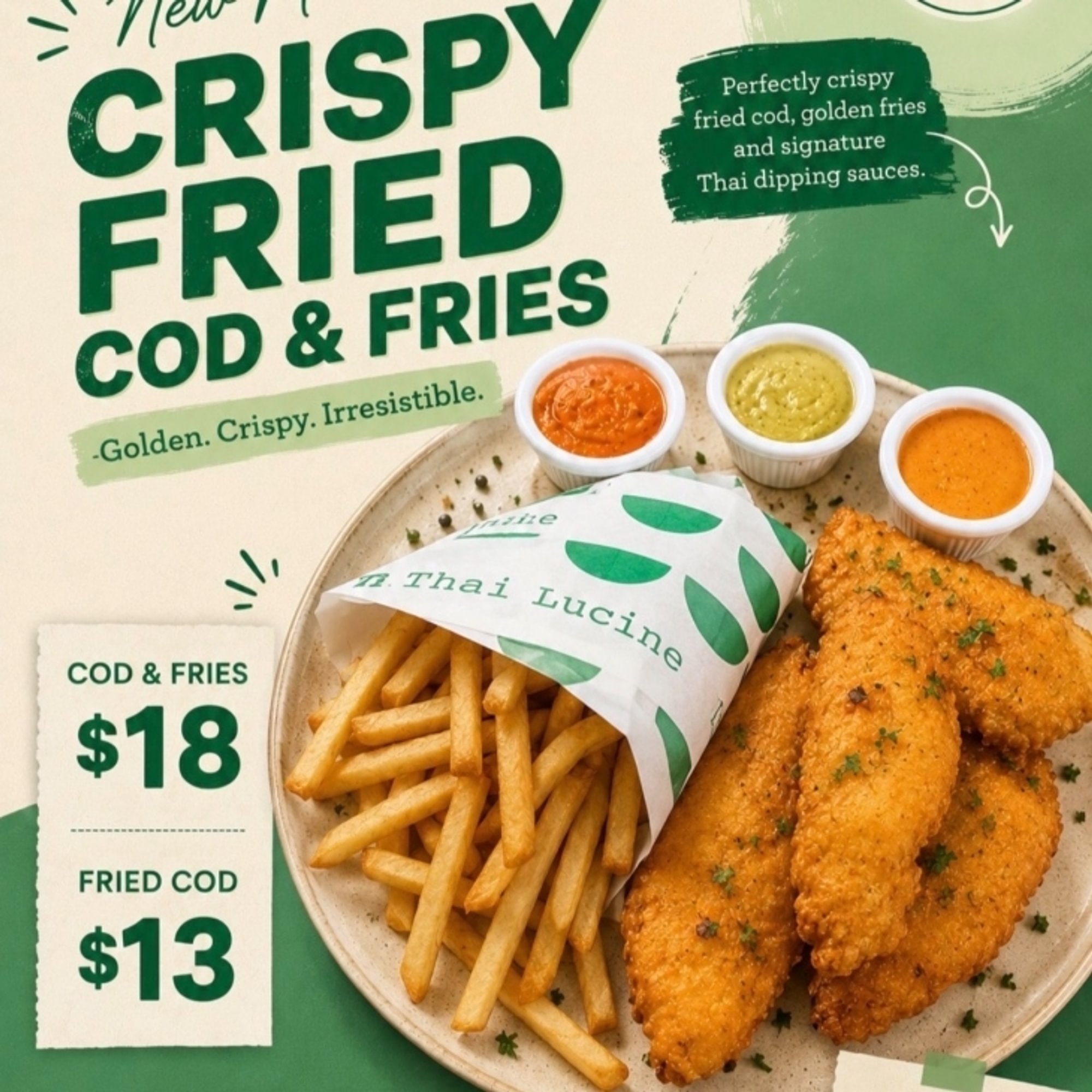Crispy Fried Cod & Fries