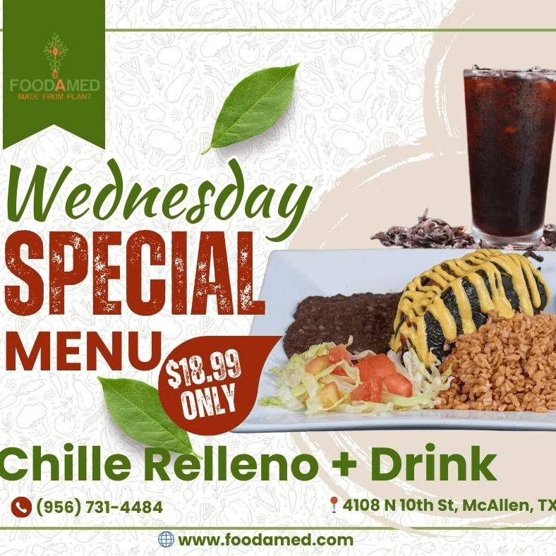 Wednesday - Chile Relleno + Drink