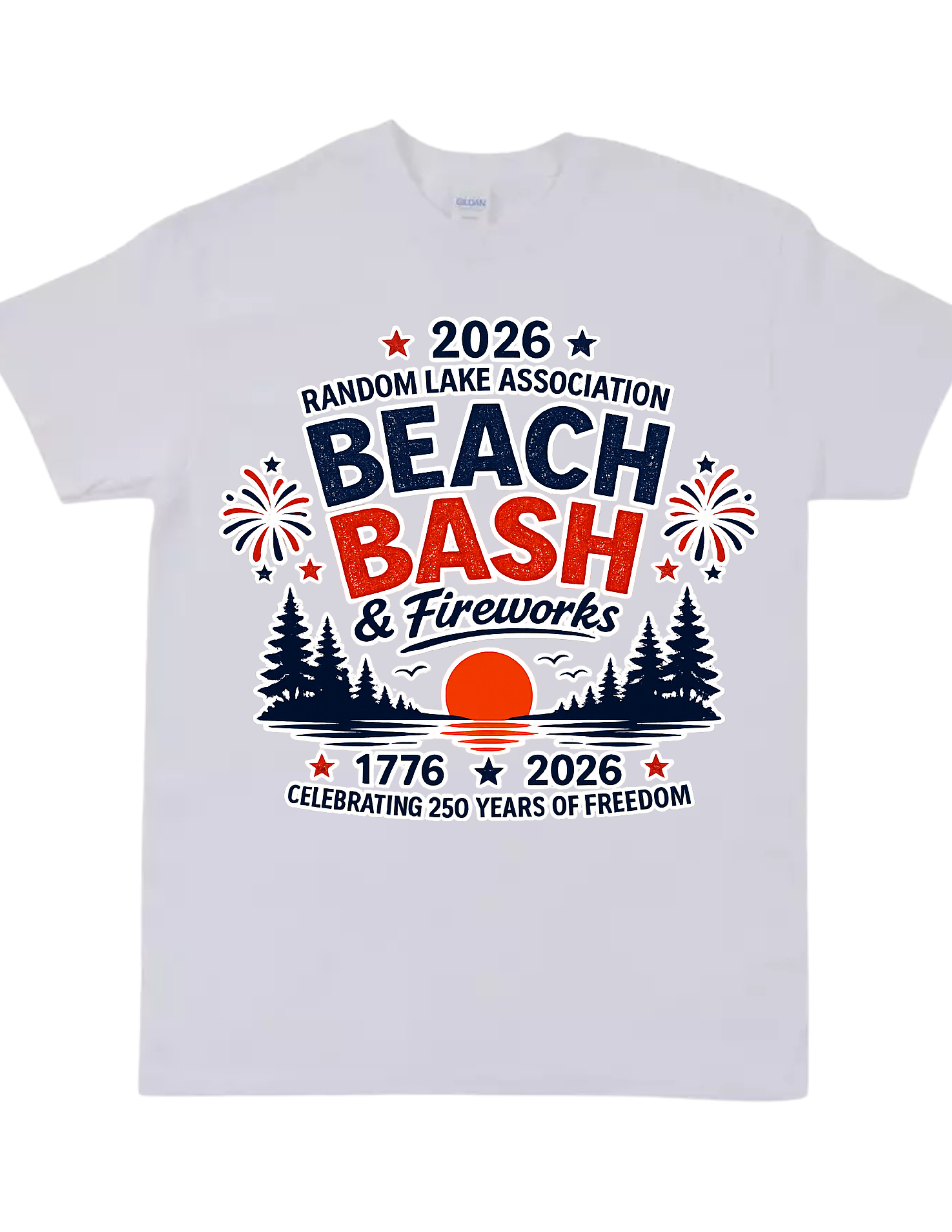 Beach Bash Adult Shirt - White Sunset