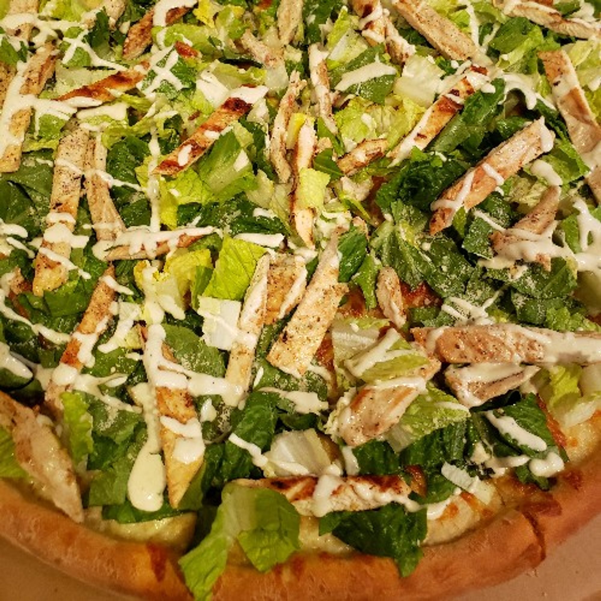 Chicken Caesar Salad Pizza