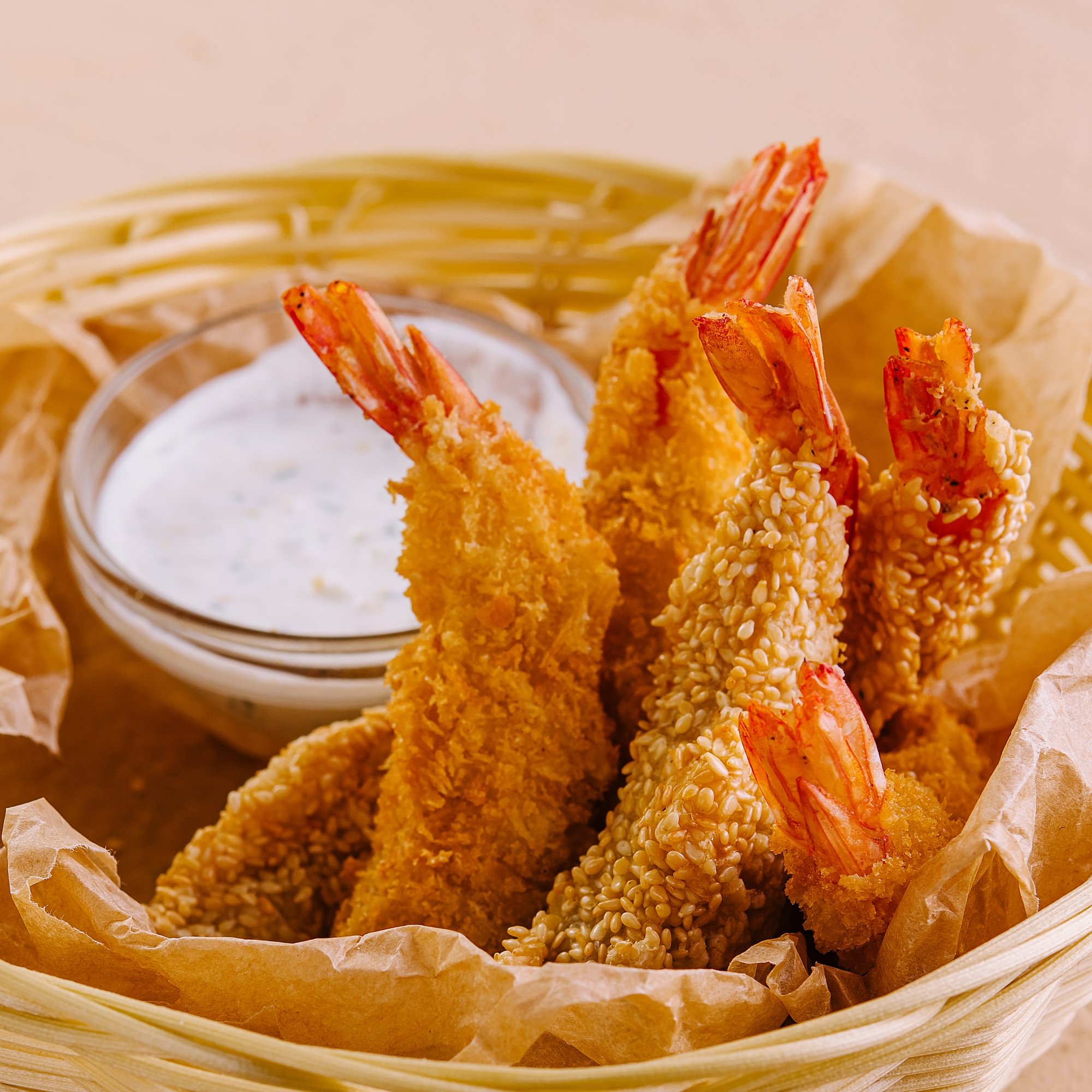 Shrimp in a Basket