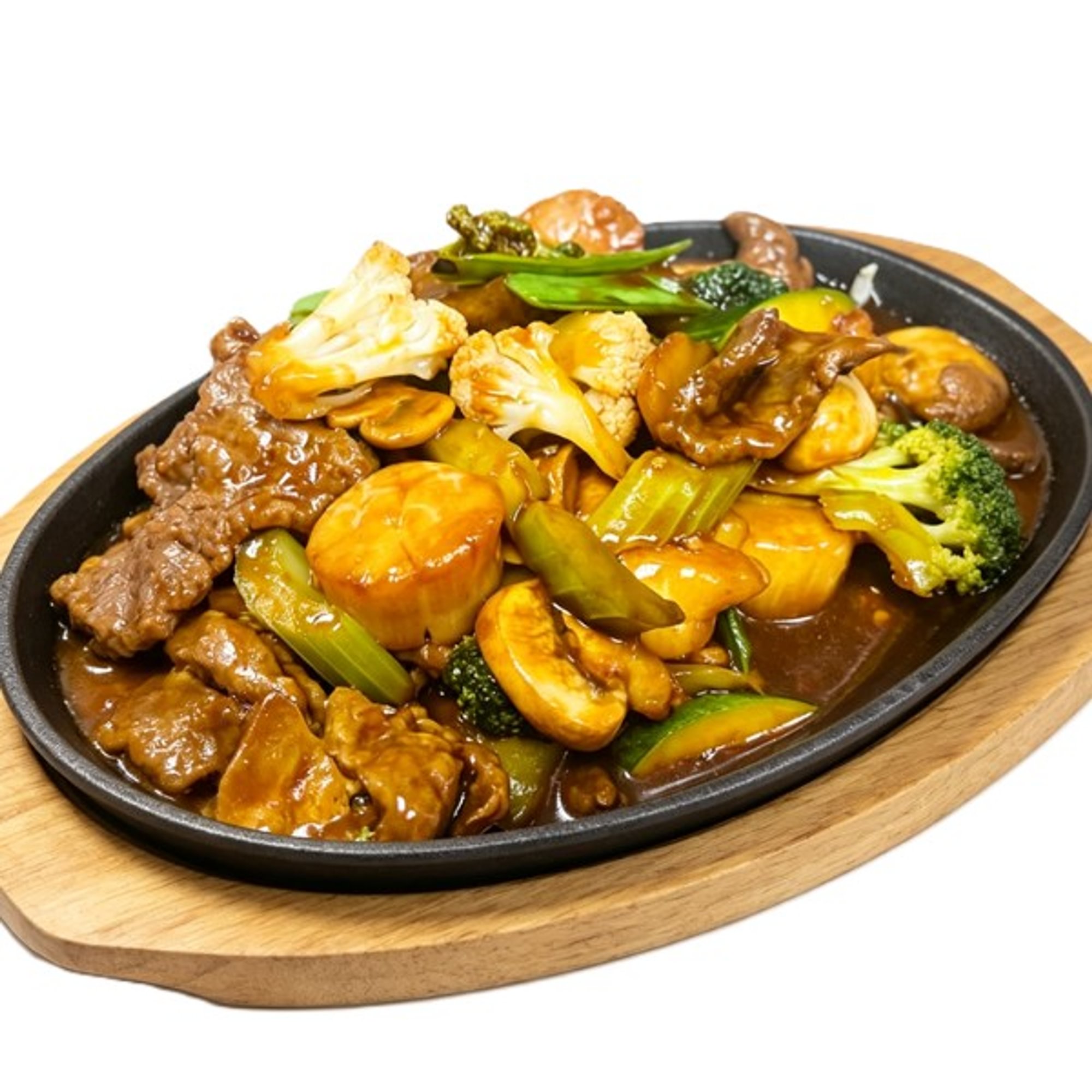 Sizzling Scallops and Beef